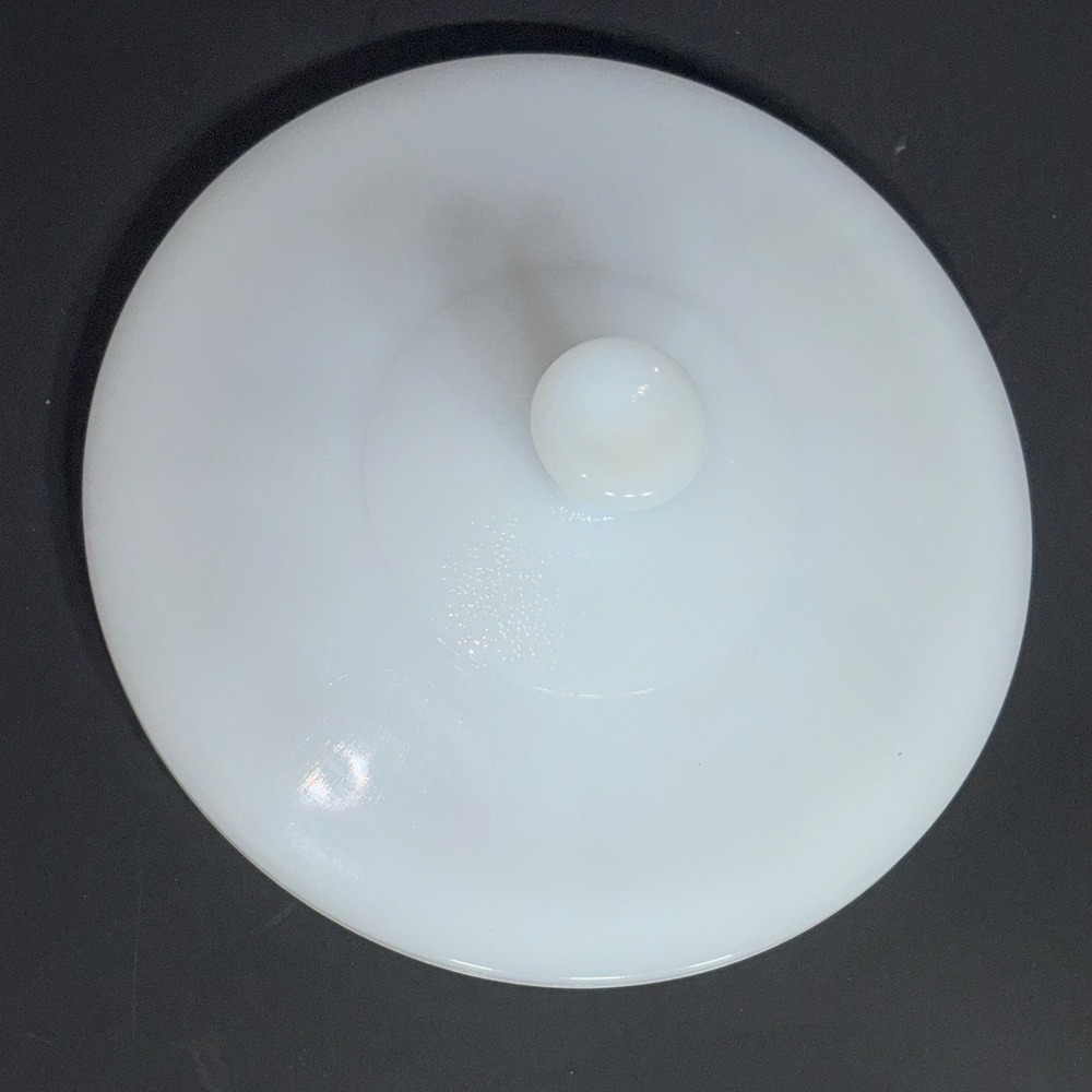 Vtg Federal Milk Glass Round Mixing Bowl Replacement Lid ONLY Fits 6 Inch